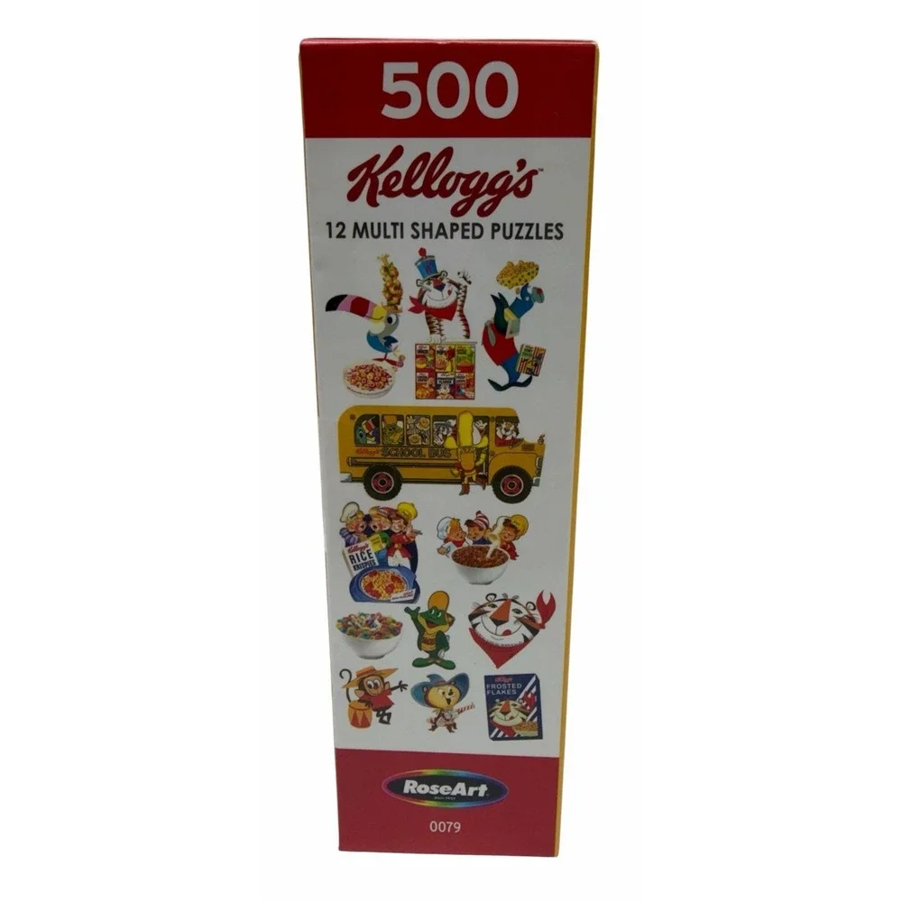 Kellogg's‎ Vintage 500 Pc Puzzle Set 12 Multi Shaped RoseArt NEW Tony Tiger